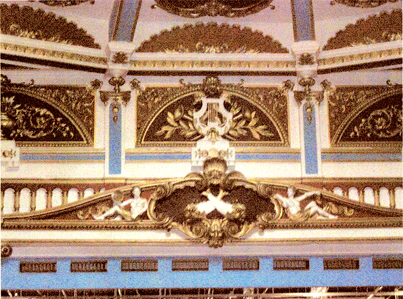 Above proscenium