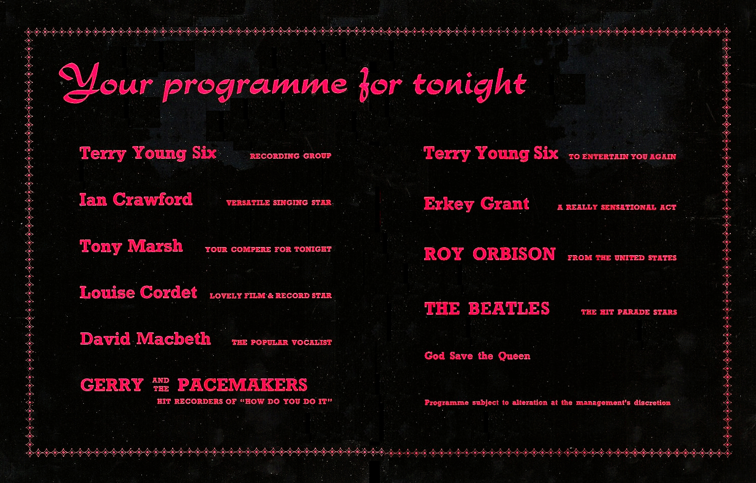 Beatles programme